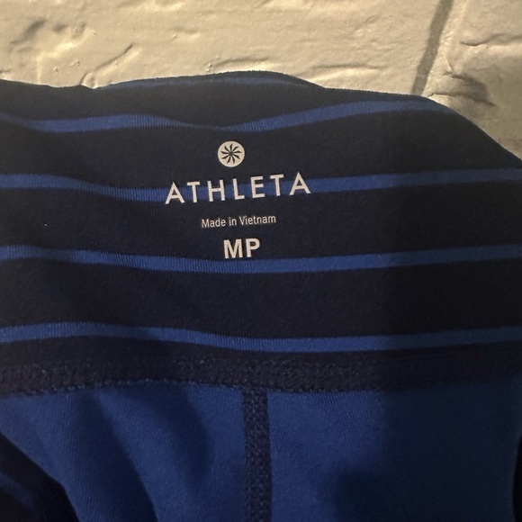 ATHLETA Admiral Striped Leggings Medium Petite - Picture 3 of 7